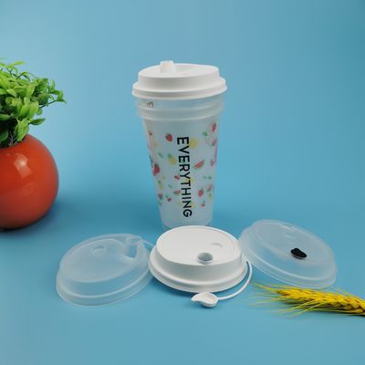 ελεύθερο Boba 500ml 16oz πλαστικό φλυτζάνι μεταλλινών PP BPA