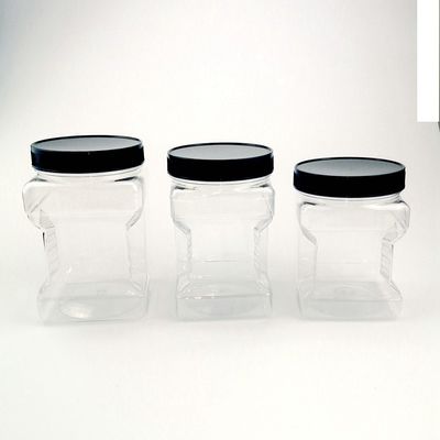 Της PET σαφή τετραγωνικά βάζα BPA κεφαλής κοχλίου πιασιμάτων 4500ml πλαστικά ελεύθερα