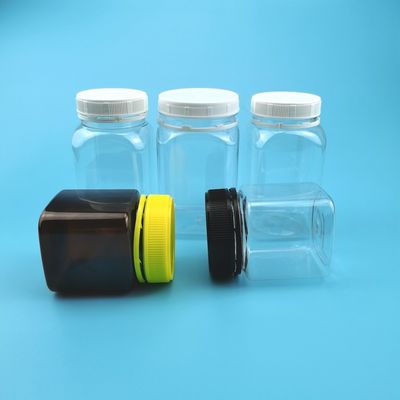 320ml ιατρικής πλαστικό τροφίμων μπουκάλι της PET μελιού βάζων τετραγωνικό με την πλαστογράφηση εμφανής ΚΑΠ