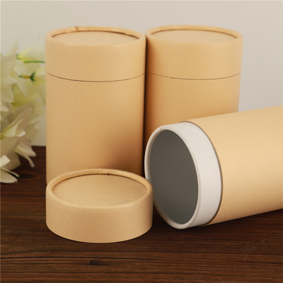Εμπορευματοκιβώτιο σωλήνων εγγράφου εκτύπωσης Silkscreen για τη συσκευασία κυλίνδρων της Kraft τσαγιού καφέ