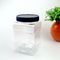 Μικρό πλαστικό τετραγωνικό βάζο ετικετών 350ml αυτοκόλλητων ετικεττών για την αποθήκευση πρόχειρων φαγητών