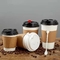12oz διπλοτειχισμένα φλυτζάνια καφέ εγγράφου με το προϊόν μίας χρήσης καπακιών και αχύρων