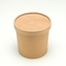 8oz μίας χρήσης τροφίμων κύπελλο σούπας εγγράφου της Kraft εμπορευματοκιβωτίων καφετί με το κύπελλο εγγράφου νουντλς μικροκυμάτων καπακιών